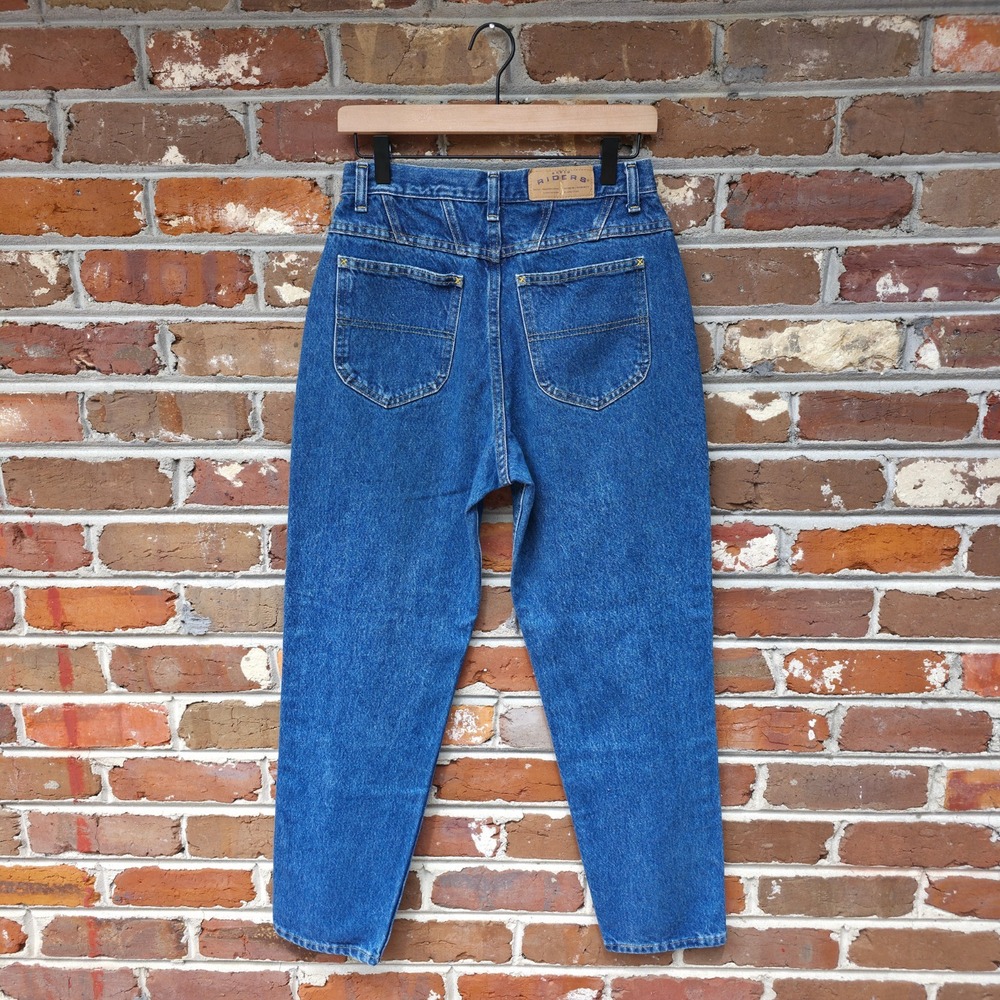 Vintage 90s LEE‎ Jeans Size 28 x 29 Blue Western Rodeo High Waist Tapered Mom